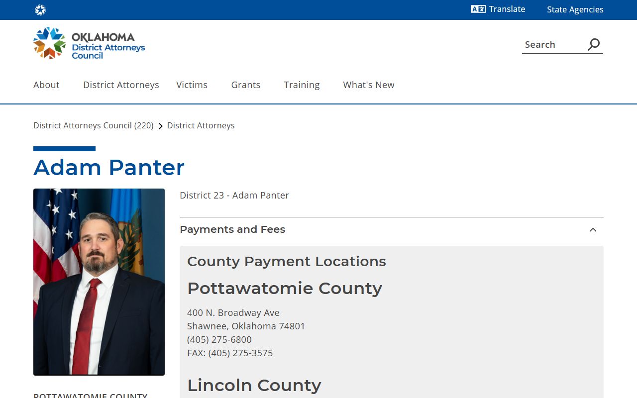 Lincoln County District 23 District Attorney court records after jail arrest contact page
